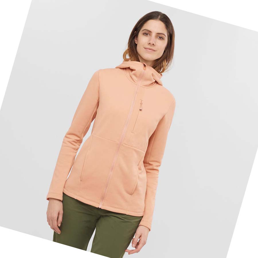 Salomon ESSENTIAL XWARM Kadın Kapüşonlu Sweatshirt Pembe | TR 2503YXF